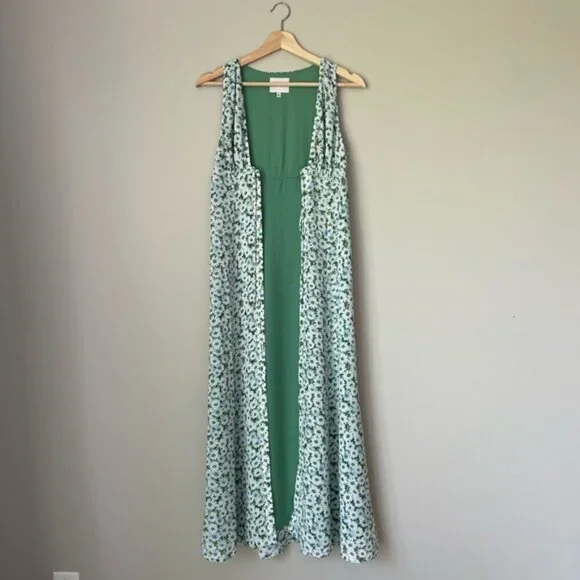 NEW Reformation Ceara Midi Dress Daisy Meadow Green Floral | US 0 UK 4 - Picture 15 of 16